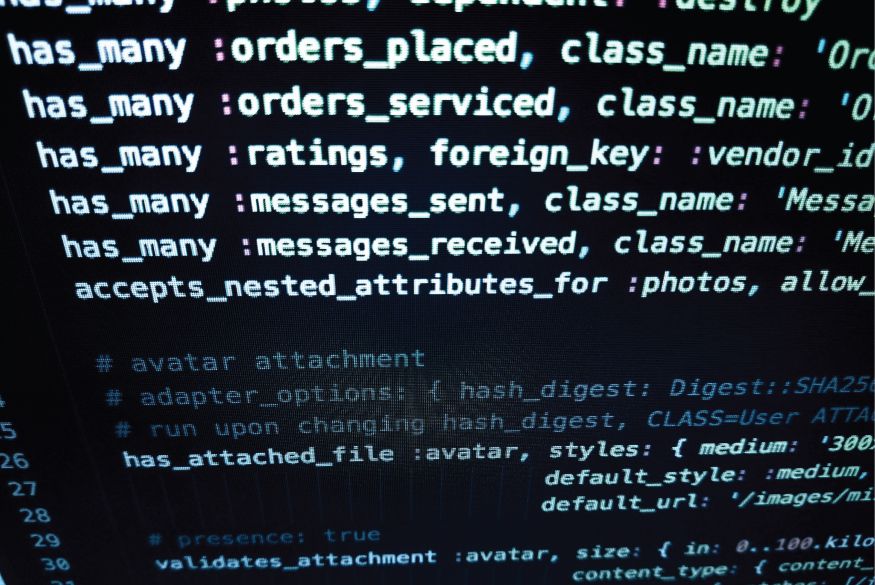 Code on a computer monitor